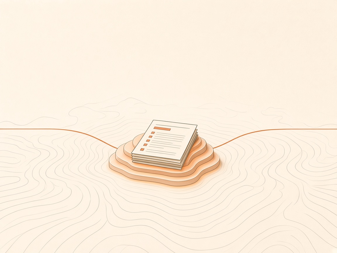 A finished stack resting on glowing layered ground.
